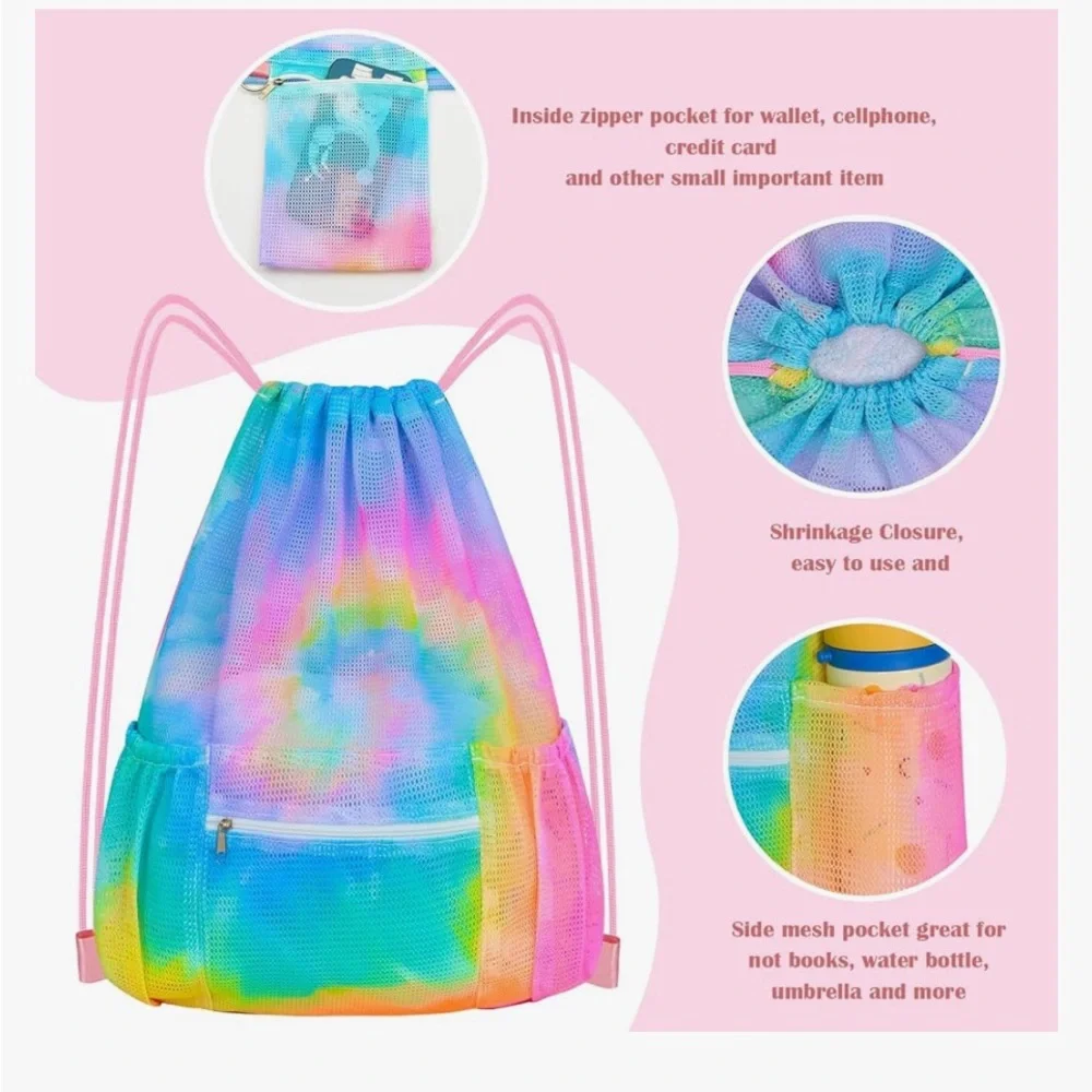 TIE DYE Drawstring Ventillated Packable Backpack
